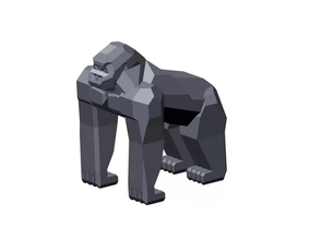 plp Gorille 3d Drucken Modell dreiding Affe versengen Gorilla Monster Kind Spielzeug Kunst König kong 3d print model - Mito3D