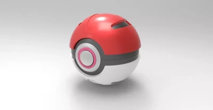 pokebola 3d impressão modelo trio arma caixa recipiente armazenamento Pokémon armadilha armazenando 3d print model - Mito3D