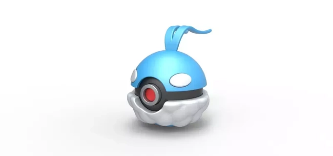 Pokeball Altaria 3d Drucken Modell Spielzeug Container druckbar Anime drucken Pokémon Konzept 3d print model - Mito3D