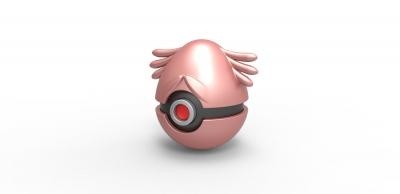 pokeball chansey toys games & hobby pokemon ball container toy print printable 3d print model - Mito3D