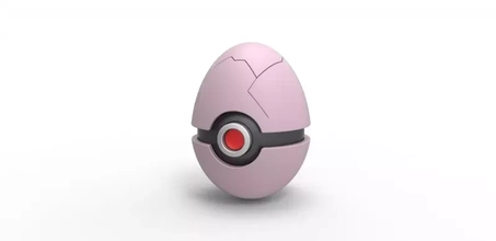 pokeball exeggcute 3d baskı model üçleme 3d print model - Mito3D