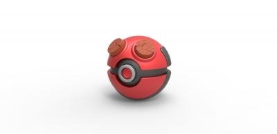 pokeball hellboy toys games & hobby pokemon concept container anime toy print printable 3d print model - Mito3D
