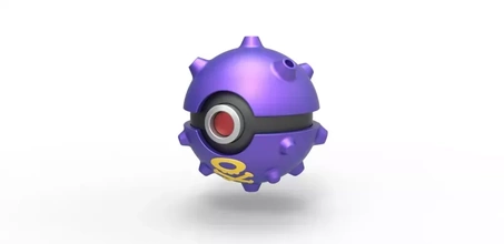 pokeball koffing 3d impression modèle trio jouet imprimable Pokémon 3d print model - Mito3D