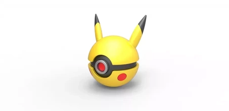 Pokeball Pikachu 3d Drucken Modell dreiding Spielzeug druckbar drucken Pokémon pokeballpikachu 3d print model - Mito3D