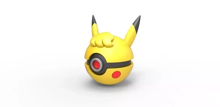 pokeball Pikachu Riccio 3d stampa modello treding 3d print model - Mito3D