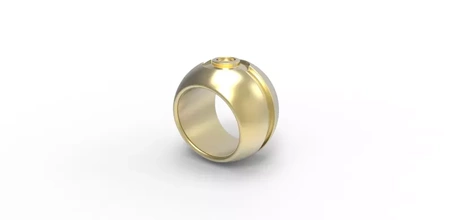 pokeball ring 3d printing model - threeding 3d print model - Mito3D