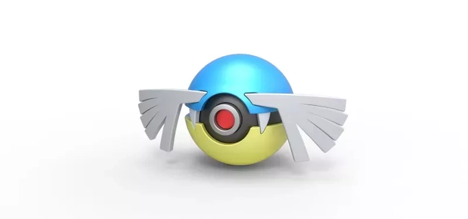 pokeball phoque 3d impression modèle jouet récipient imprimable anime Pokémon concept 3d print model - Mito3D