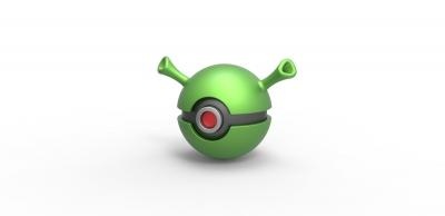 pokeball Shrek jouets Jeux loisir Pokémon récipient anime jouet impression imprimable 3d print model - Mito3D