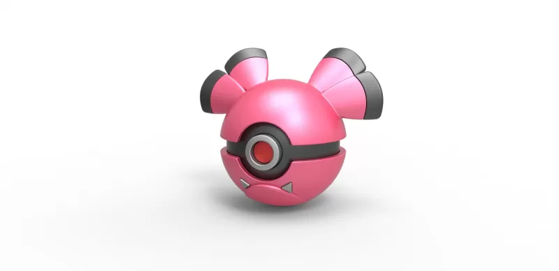 pokebola snubbull 3d impresión modelo trío 3D print model - Mito3D