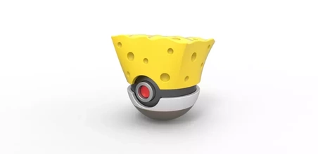 pokeball spongebob 3d printing model - threeding 3d print model - Mito3D