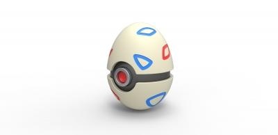 pokeball togepi toys games & hobby pokemon egg ball container toy print printable 3d print model - Mito3D