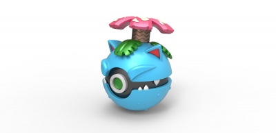 pokeball venusaur parts toys games & hobby pokemon toy 3D print model - Mito3D