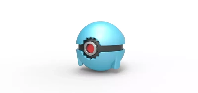 pokeball wobbuffet 3d printing model toy container printable anime print pokemon concept 3d print model - Mito3D