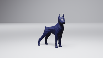 poli Dobermann natureza 3D impressão modelo Arquivo imprimível Projeto 3d 3d print model - Mito3D