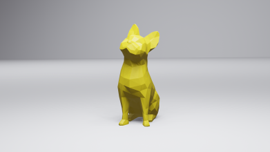 poly french bulldog nature 3D printing model, file, printable design, 3d print 3d print model - Mito3D