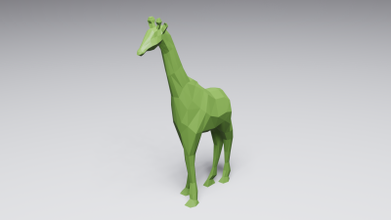poly Giraffe Natur 3D Drucken Modell Datei druckbar Design 3d drucken niedrig Tier KUNST Savanne wild Leben Spielzeug 3d print model - Mito3D
