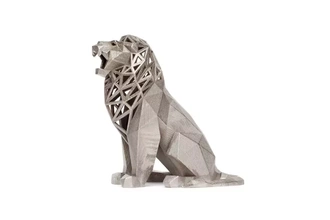 poli aslan 3d baskı model üçleme Sanat heykel hayvan tasarım sıra oyuncaklar hayvanlar heykeller kral dekor low poly yönlü sanatlar dekorlar kükreyen 3d print model - Mito3D