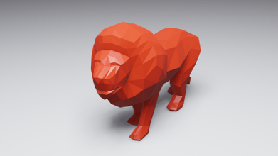poli aslan doğa 3D baskı model dosya yazdırılabilir tasarım 3d Yazdır düşük hayvan vahşi hayat kral kedi dekorasyon 3d print model - Mito3D
