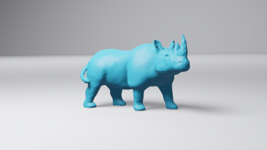 poly Nashorn Natur 3D Drucken Modell Datei druckbar Design 3d drucken 3d print model - Mito3D