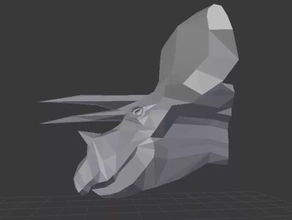 poly triceratops head 3d printing model - threeding 3d print model - Mito3D