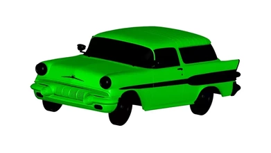 Pontiac safári 1957 3d impressão modelo trio 3d print model - Mito3D