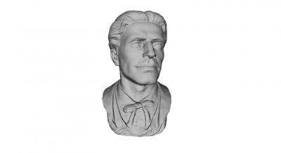 portrait vasil ivanov kunchev levski art 3D printing model, file, printable design, 3d print, Sculpture, portrait, vassil, ivanov, kunchev, levski, history 3d print model - Mito3D