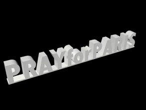 pray paris sign 3d printing model - threeding 3d-print 3d print model - Mito3D