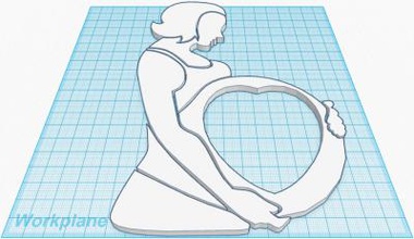 mujer embarazada lado de frente otras cosas 3D modelo impresión, la impresión en archivo, imprimibles 3D, diseño 3d, a Mujer Embarazada Reojo que se Enfrenta 3d print model - Mito3D