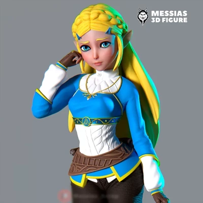 princesa zelda figura 3d impresión modelo trío etiquetas archivos personalizable coleccionables icónico cifras coleccionable leyenda of fantasía icono heroico caracteres impreso majestuoso aventuras eterno elegancia royal guardián 3d print model - Mito3D