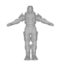 protagonista aureola vídeo juego serie Maestro jefe 3d impresión modelo trío 3d print model - Mito3D