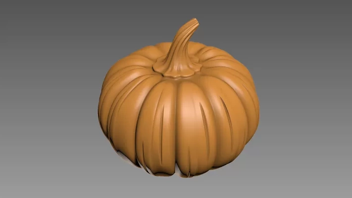 zucca verdura 3d stampa modello treding tag halloween verdure 3d print model - Mito3D