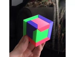 rompecabezas cubo 3d impresión modelo trío juegos 3d print model - Mito3D