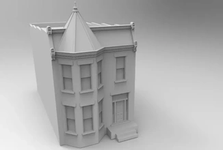 queen anne style house 3d printing model - threeding architecture 3d-printing 3d print model - Mito3D