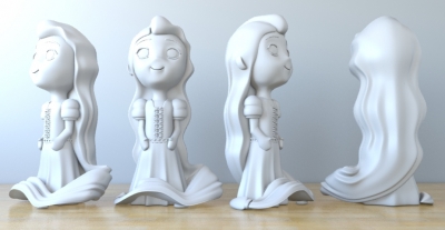 rapunzel toys games & hobby 3D printing model, file, printable design, 3d print, rapunzel, disney, princes, cartoon, home, decor, figurin, 3dp, 3dprint, 3dmodel Rapunzel 3D print model - Mito3D