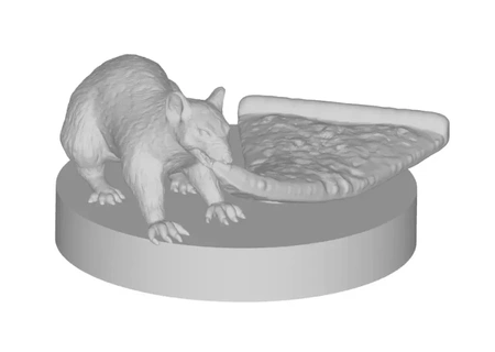 rat pizza 3d printing model 3d print model - Mito3D