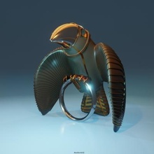 Rabe Ring Kunst Dekor Skulptur Spielzeug 3d print model - Mito3D