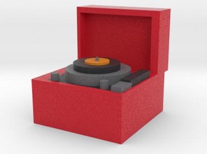reproductor de discos art 3D modelo impresión, la impresión en archivo, imprimibles 3D, diseño 3d, registro, registros, retro, recordplayer, discos, música, modelos, modelo, 3d print model - Mito3D