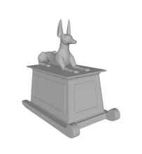 reclinado figura chacal representa Deus anúbis 3d impressão modelo trio 3d print model - Mito3D