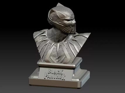 regal black panther 3d print model printing sculpture bust king fanart superhero 3dprint collectible marvel wakanda artwork blackpanther iconic handcrafted collectorsitem fierce majestic blackpanthermovie 3d print model - Mito3D