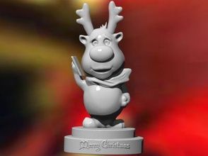 reindeer toys games & hobby 3D printing model, file, printable design, 3d print, reindeer,santa,christmas,xmas,holiday 3d print model - Mito3D