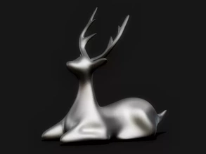 reno 3d impresión modelo trío animal Navidad Papa Noel 3d print model - Mito3D