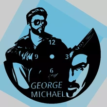 reloj relógio aparado George Michael 3d impressão modelo trio estêncil 3dlito vinilo 3d print model - Mito3D