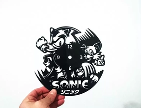 reloj Sonic 3d impresión modelo trío plantilla 3dlito 3d print model - Mito3D