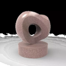 réplica forma recortes 3d impresión modelo trío Arte escultura Roca resumen 3d print model - Mito3D