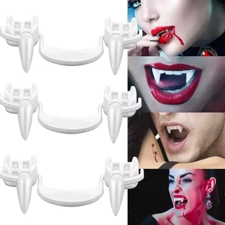 retrattile vampiro fang 3d stampa modello Halloween denti zanne cosplay giocattolo scarydecor ghostmouth accessori 3d print model - Mito3D