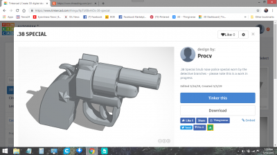 revolver other things 3D printing model, file, printable design, 3d print, Gun, Revolver, Firearm, 38 3D print model - Mito3D