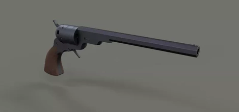 revólver potro paterson 1836 3d impresión modelo trío arma pistola réplica 3d print model - Mito3D