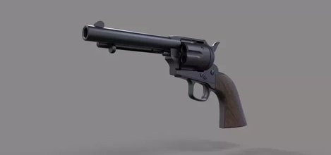 revolver colt single action 3d printing model - threeding weapon pistol gun firearm oldschool sidearm 3d print model - Mito3D