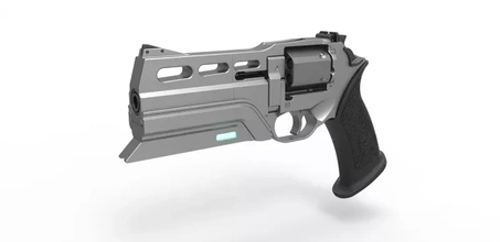 revolver film Toplam hatırlama 2012 3d baskı model üçleme gergedan oyuncak yazdırılabilir tabanca Yazdır bilimkurgu Kostüm oyunu destek tamamen ateşli silah kopya yan popo chiapparhino 3d print model - Mito3D
