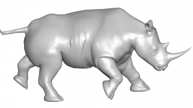 rhino 3d model nature 3D printing model, file, printable design, print, Rhino 3d print model - Mito3D